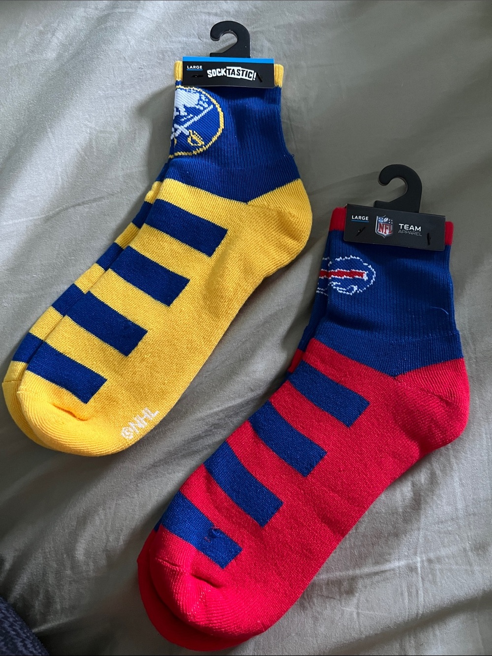 NFL Buffalo Bills and Sabres socks